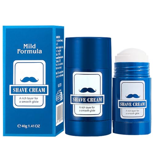 Crema de afeitar para hombres: gel espesa espesa para el deslizamiento de afeitar | Crema de afeitado de enfriamiento para barba, espuma de piel hidratante, crema clásica de aseo de pelarro, loción de