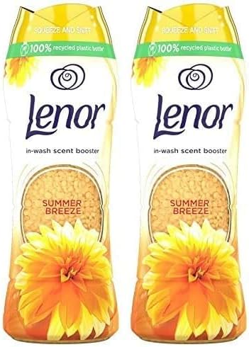 Lenor in-Wash Scent Booster Beads, Twin Pack, 2 x 176 gr, Summer Breeze Scent