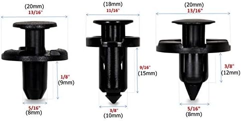 Dr.Roc Replacement for Push Type Retainer Fender Liner Bumper Cover Fasteners Rivets Clips Nissan Infiniti 0155309321 0155305323 0155309241 with Fastener Remover