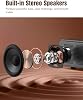 Tocadiscos de vinilo Udreamer con iluminación ajustable, tocadiscos todo en uno | Entrada Bluetooth, altavoces integrados, cápsula AT-3600L, transmisión por correa 33/45 RPM, parada automática 6