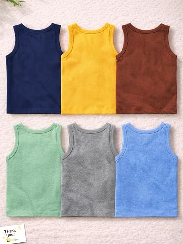 Image of Kidbee Boys & Girls Cotton Baniyan /Vest /Sando (Pack of 6)