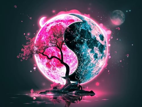 Diamond Painting Arbre de lune Adulte | Kit Broderie Diamant 5D 60x80 cm