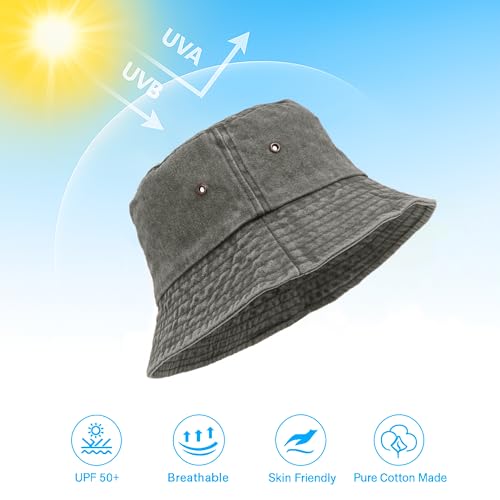 12 Gorras estilo Bucket vintage para mujer y hombre miniatura 3