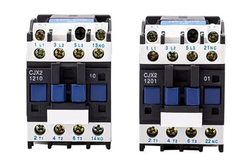 Contacteur CA triphasé 12A rail DIN avec contacts CJX2-1211 380V 1NO 1NC