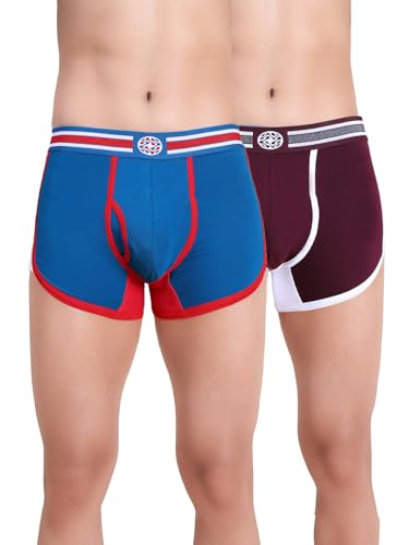Image of RUPA Colors Mens Premium Sporty Front Open Mini Trunks| Breathable Fabric | Super Stretchable | Pack of 2