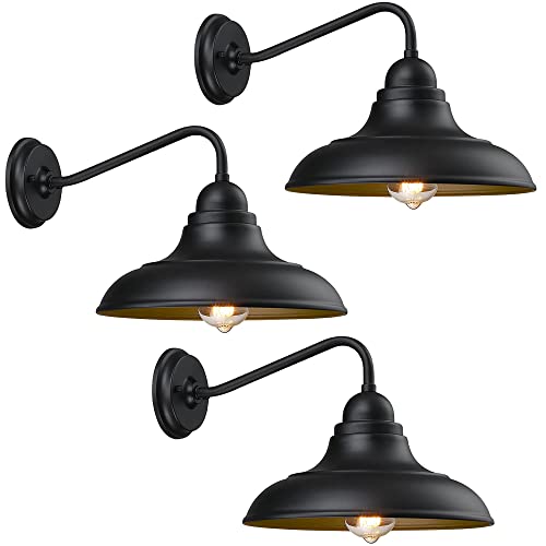 FLQMYQ 3 Pack Wall Lights Wall Mount for House Farmhouse Outdoor Wall Sconce Classic Barn Lights Outdoor & Indoor, 12"