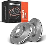 A-Premium Front Drilled and Slottd Brake Rotors Compatible with Honda Pilot 2009-2015 Acura MDX 2007-2013 RLX 2014-2020 ZDX 2010-2013 3.5L 3.7L 2-PC Set