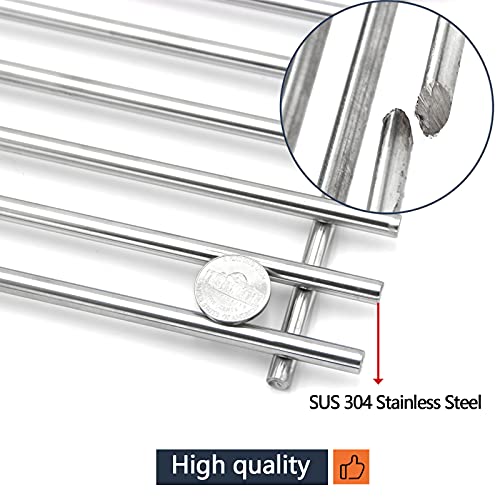 Hongso 17.5" Sus304 Stainless Steel Gas Grill Grates For Weber Spirit 300 Series, Spirit 700, Genesis Silver B/C, Genesis Gold B/C, Genesis Platinum B/C, Genesis 1000-3500, 7639 7638 #TOP2
