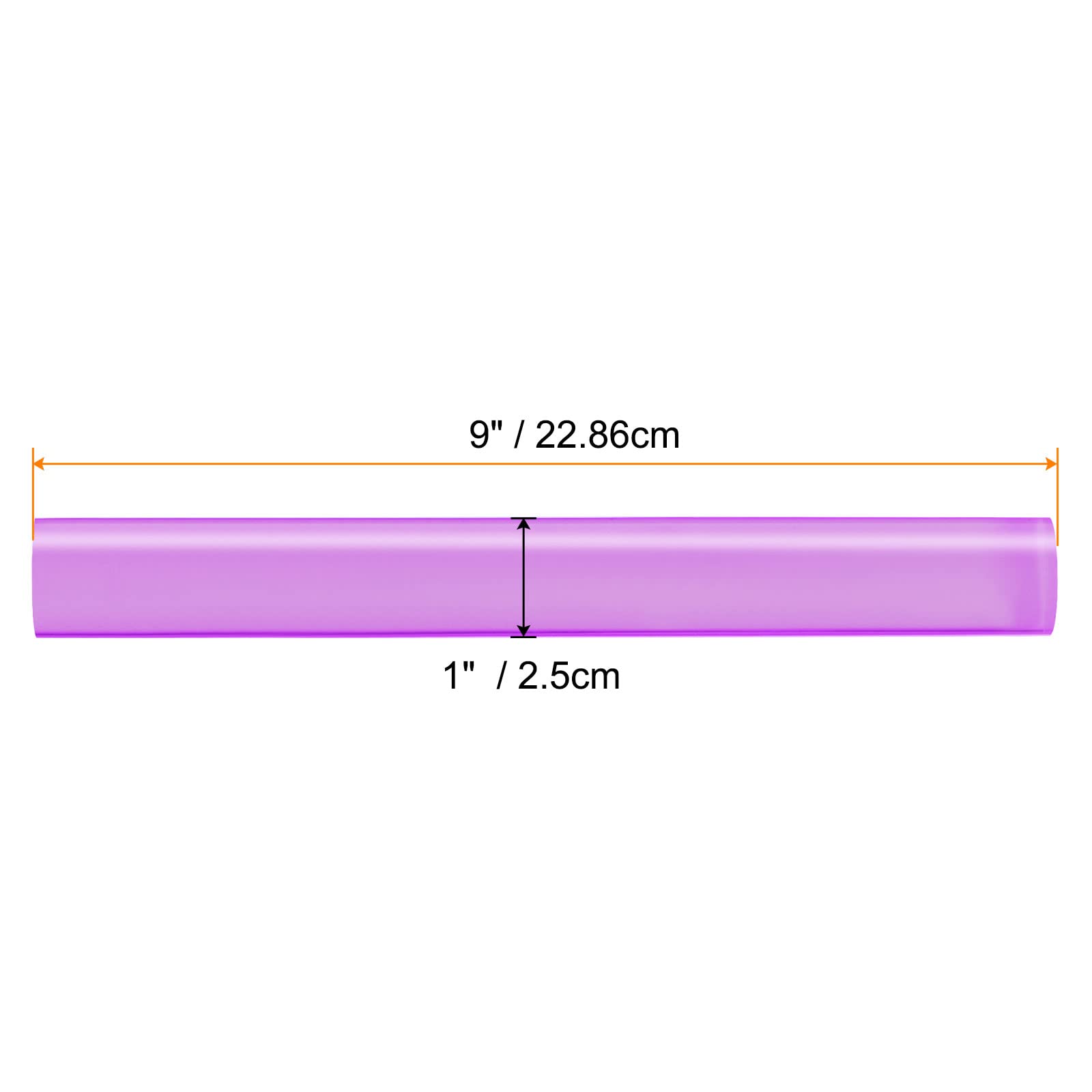 Sourcing Map 2pcs Acrylique Argile Rouleau 9 Pouce X 1 Pouce Solide Antiadhésif Plastique Ronde Tube Rouleau Polymère Argile Canne Fondant Rouleau Broche Pour Façonner, Sculpter, Violet