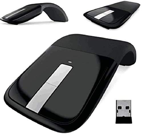 Wireless Foldable Computer Mouse Arc Touch Mice Slim Optical Gaming Folding Mice For Computer Pc Laptop (Usb 2.4G Wireless) #TOP3
