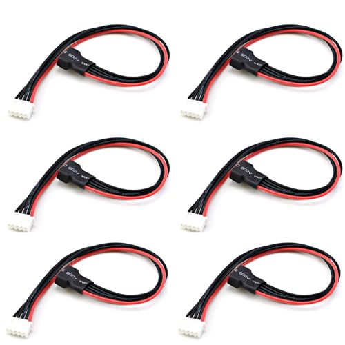Image of 6pcs JST-XH 4S 20cm 22AWG LiPo Battery Balance Charging Extension Wire Cable for RC Quadcopter Lipo Battery Charger(W67-6)