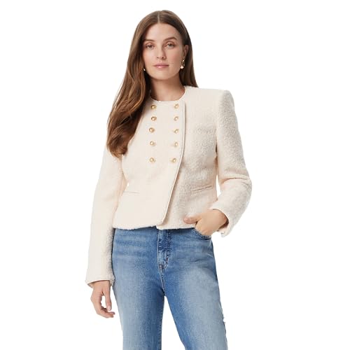 Sam Edelman Women's Fiona Double Breasted Collarless Blazer Standard