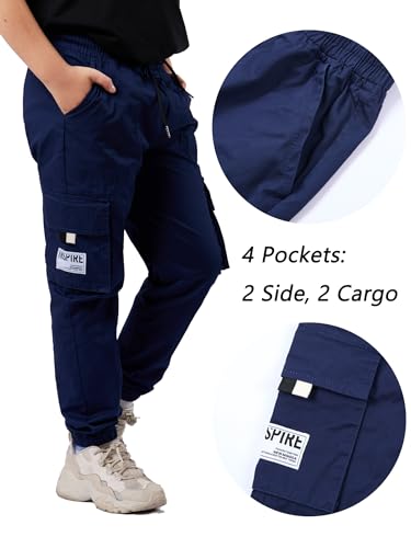Boys Cargo Joggers Pants Pull On Jogging Trousers3