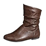 Women's Slouchy PU Leather Ankle Boots, Ladies Fashion...