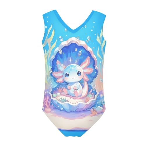 Image of Girls Swimsuits Size 3-14 Kids Summer Sleeveless One Piece Bathing Suit Beach V-Neck