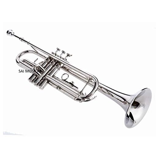 Sai Musical Trumpet Bb Pitch Silver With Case Mouthpiece Nicely Tuned Instrument For Beginner Student Professional