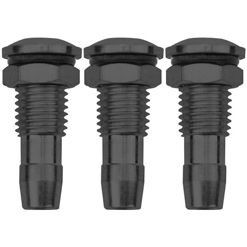 3Pcs Vgoohobby M6 / M8 RC Boat Water Nipple Outlet Nozzle for RC Boat Motor Cooling (M8, Black)