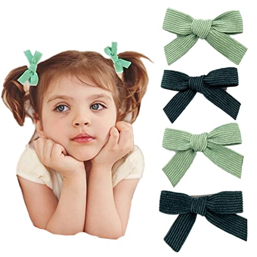 3 Stück Haarspangen Mädchen Baby Haarschmuck, Kinder Haarklammern Bögen Haarspange, Frühling Sommer Haarklammer Grün Minzgrün Bowknot Haarclips, Schulanfang Geschenk für Mädchen Jungendliche Cover