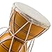 Handmade Wooden & Leather Classical Indian Folk Dumroo Damroo Damaru Hand Drum Set Percussion Decorative Collectible Showpiece World Musical Instruments (Yellow)