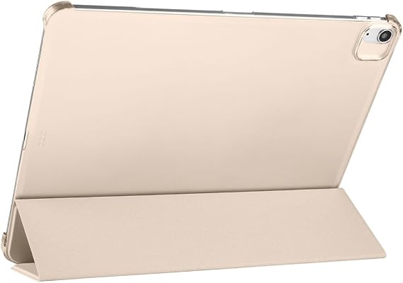 UnDePlus iPad Air 5. Nesil 10.9 ile uyumlu Kılıf Flip Cover Kalem Bölmeli PC Case-10.Nesil DEĞİL-A2588 A2589 A2591 Gold