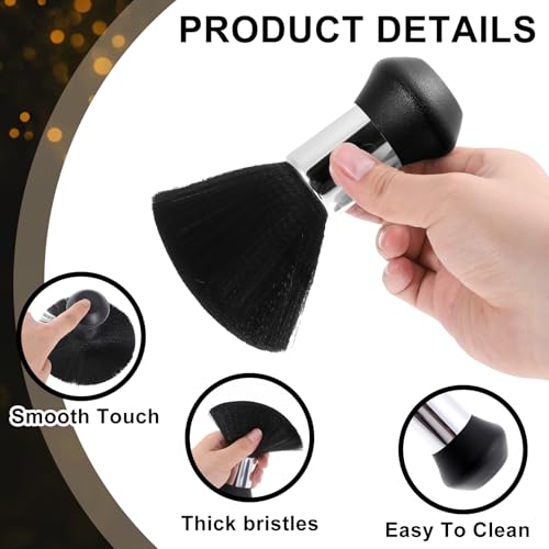 Molain 2 Stück Nackenpinsel Set, Friseur Nacken Bürste, Soft Barbierbürst für Die Reinigung Gebrochener Haare am Hals Professionelle Friseurwerkzeuge für Salon und Zuhause