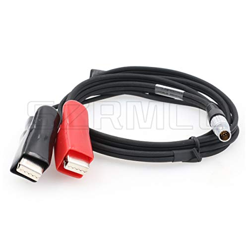SZRMCC 565856 12V Alligator Clips Power Cable for Lei-ca TS30 TM30 GS14 GS15 Total Station