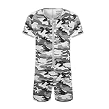Polyvalence D’utilisation: Parfait comme pyjama décontracté, comme combinaison tendance avec des jeans ou pour des jeux de rôle créatifs/événements cosplay. Le design camouflage neutre s’adapte à toutes les occasions.