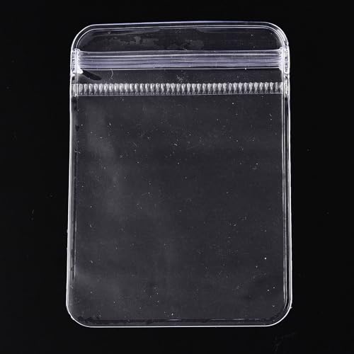 LiQunSweet 100 Pcs 2.76″x2″ (7x5cm) Transparent Plastic Zip Lock Bags Self Seal Bags Rectangle Clear jewelry Zipper Resealable Pouch for Jewelry Packing
