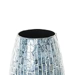 Deco 79 Mother of Pearl Shell Handmade Mosaic Inspired Vase, 8" x 8" x 19", Blue - Image 5