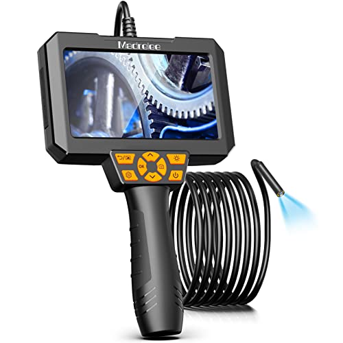 Endoscope Camera,Madrelee 5 inch 1080P HD Screen Borescope with 6 LED Lights,10FT Long Cable Inspection Camera with 3000 mAh Battery and 32 GB Card,Snake Camera for Auto Sewer Drain Pipe