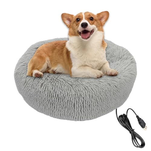 ペット用温湿布、USB充電式暖房付き猫用ベッド屋内、USB電気犬ベッド で作られたこの加熱冬用加熱猫ブランケット犬小屋、小型猫ベッドペット用品小型犬用の柔らかく繊細な暖房付き犬用ベッド