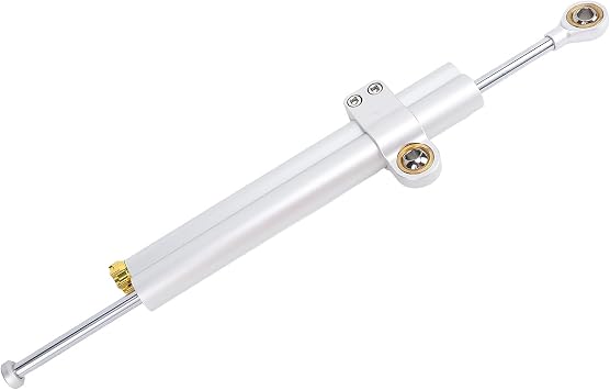 Motorcycle Steering Damper, 373MM Adjustable Universal Fit Increase Stability for Motorbike with Speed Sensitive Technology, Precision Made Steering Damper