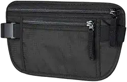Pochete Doleira Antifurto Para Viagem – Porta Dinheiro Documentos Passaporte Slim Invisível Sob A Roupa
