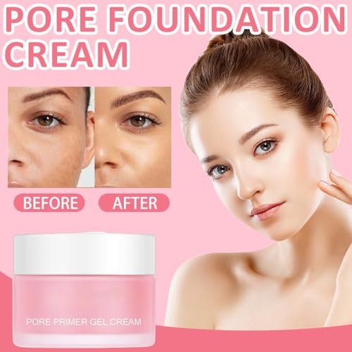 2PCS Pore Primer Gel Cream, Invisible Pores Face Primer - Pore Base Gel Cream que Alisa la Piel, Base Face Primer Under Foundation para un Maquillaje Mate Impecable y Duradero - imagen 4