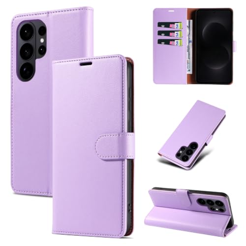 RKINC Wallet Case for Galaxy S26 Ultra 5G, 3 Card Holders, Purple