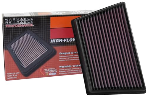 K&N Engine Air Filter: Increase Power & Towing, Washable, Premium, Replacement Air Filter: Compatible with 2015-2019 JAGUAR/LAND ROVER (E-Pace, Discovery Sport, Range Rover Evoque), 33-3073