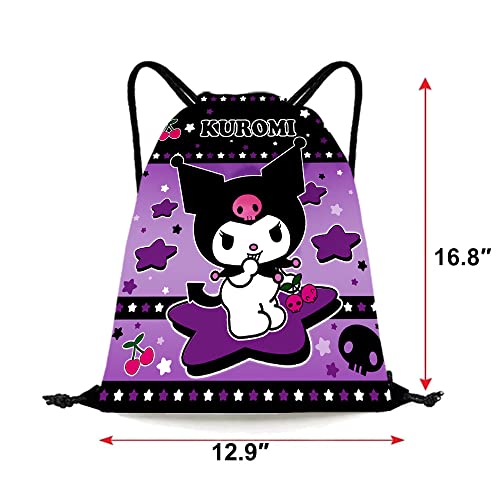 Todream Kuromi Gift Sets Party Favors, Including Drawstring Bag, Face Masks, Stickers, Button Pins, Bracelet, Lanyard, Phone Ring Holder, Keychain, Bookmarks, Necklace #TOP1