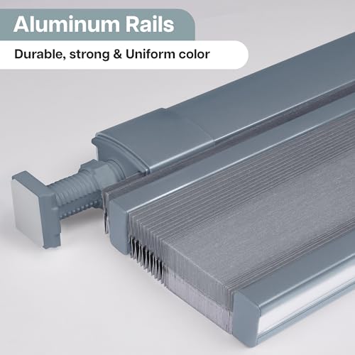 Image of LazBlinds No Tools No Drill Cordless Cellular Shades, Top Down Bottom Up (TDBU) Honeycomb Shades for Home, Blackout Light Blocking Thermal Insulation Blinds for Windows, 26 inch W x 48 inch H, Dark Grey