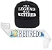 Produktbild JPACO Legend Has Retired Retirement Schärpe & Hut, lustiges Geburtstags- und Ruhestands-Gag Geschenk für Männer und Frauen & Ruhestand Bday Party schwarz