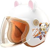 Casco Infantil, Casco Abierto, Casco Multiusos para Todo Tipo de Clima, Casco de Ciclismo para Patinete eléctrico, Casco 3/4 homologado por ECE/Dot para niños y niñas. D,48-54cm
