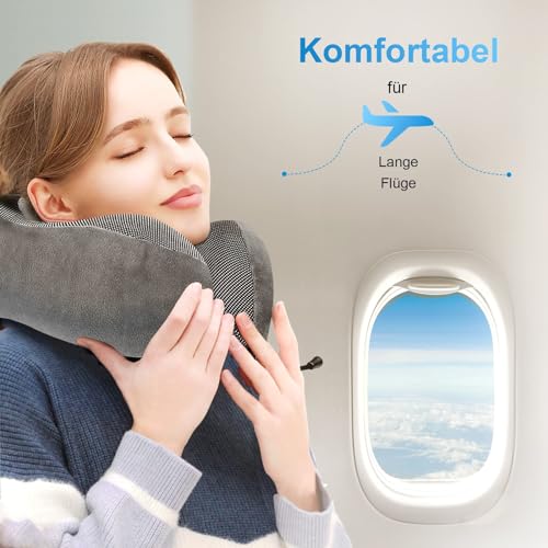 Reisekissen LUXSURE Nackenkissen mit Memory-Schaum für Reisen