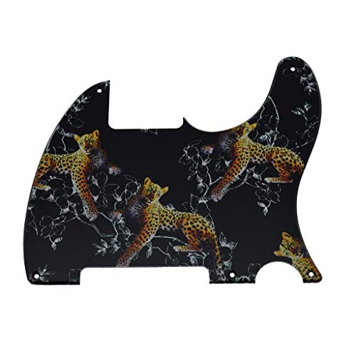 Dopro 5 Hole Tele Blank Guitar 3D Printed plastic Pickguard Scratch Plate Fits FD Telecaster Esquire Leopard Pattern