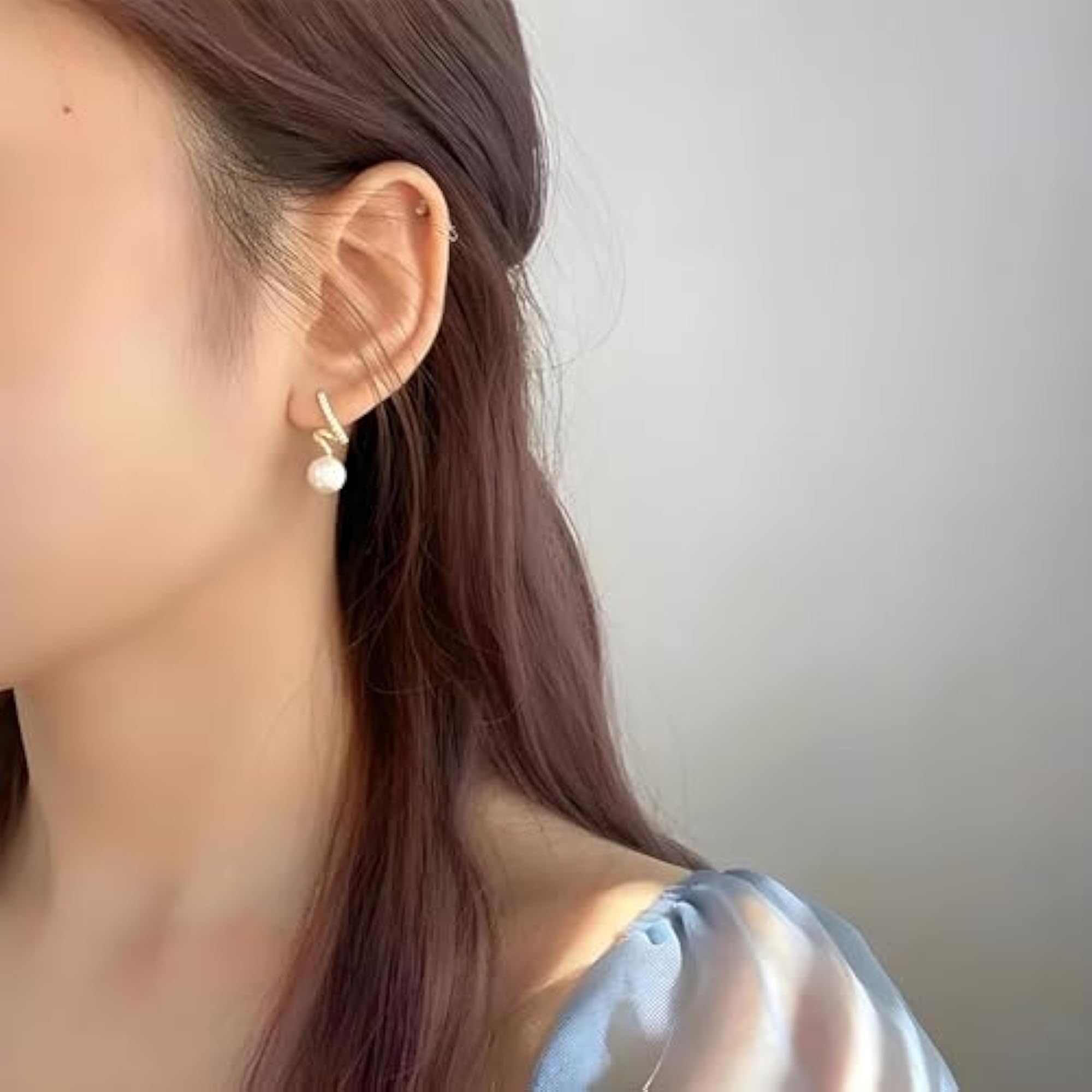 Women's Korean-Inspired Pearl Drop Earrings, Elegant & Lightweight