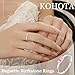 KOHOTA Silver Birthstone Rings for Women Dainty Stackable Engagement Wedding Promise Rings Non Tarnish CZ Emerald Green Gemstone Ring Mothers Birthday Gift Size 6-10