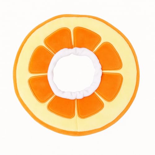 Image of SunGrow Cat Cone Collar Soft, Stop Licking E Collar for Recovery, Post Surgery Stress Relieving with Adjustable Strap Enclosures, Orange