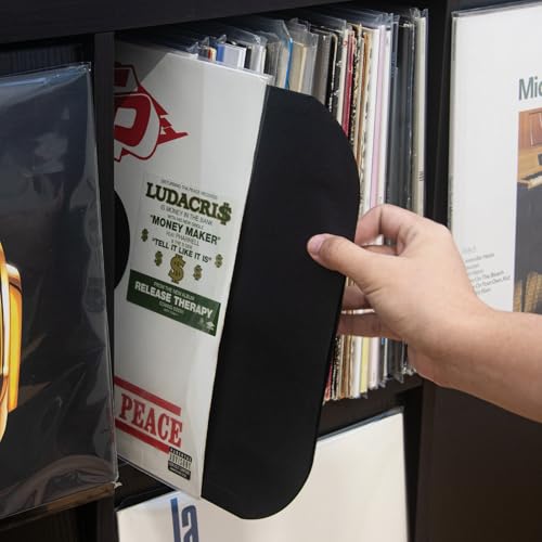 TAKMORK 12-Inch Vinyl Record Inner Paper Sleeves - 80g Heavyweight Paper for 33 RPM LP & Albums, Protective Inserts with Center Hole & Rounded Corners, Black, 100pcs by TAKMORK - Image 8