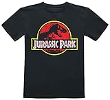el perfecto regalo de Navidad Jurassic Park Distressed Logo Unisex Camiseta Negro 110/116, 100% algodón,