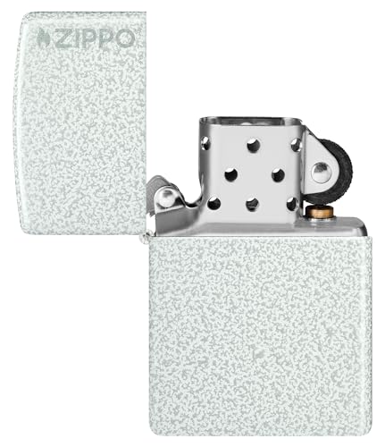 Image of Zippo 46020 Reg Glacier Matte w Zippo Model Windproof Pocket Fuel Refillable Lighter, BIS Certified