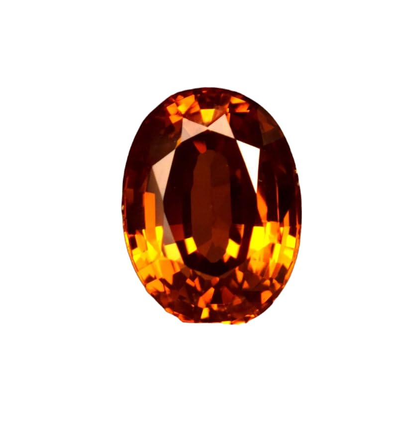 Saphir orange naturel ovale à facettes 12x9mm, la gemme idéale pour fabriquer vos pendentifs