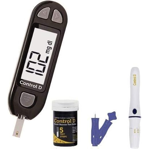 Control D Glucometer with 5 Strips